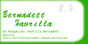 bernadett havrilla business card